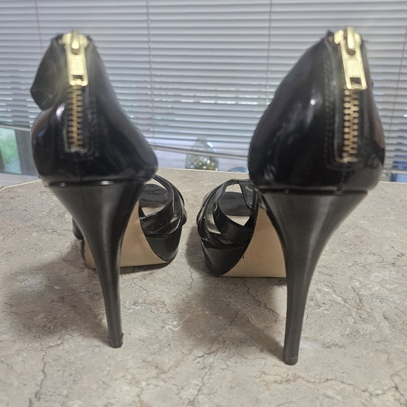 Steve Madden Haylow Black Platform Stiletto Heels Patent Leather Size 8.5 - Picture 7 of 10
